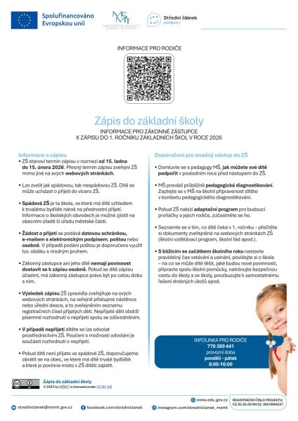 Zápis do 1. ročníku - 22. 1. 2026